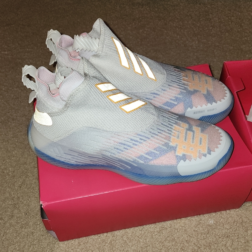 Adidas Kids' Gray and Blue Sneakers